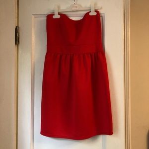 Red Strapless Dress